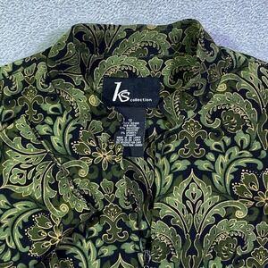 KS Collection Womens Paisley Print Zip Front Jacket Size 12